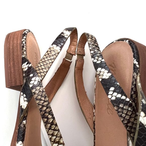 Madewell Sandals Heidi Slingback Snake Print Pattern, size 8.5 - Picture 10 of 10